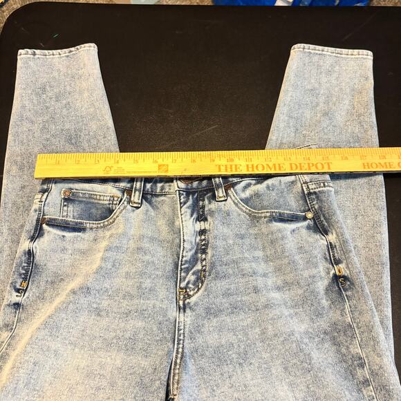 Soft Surroundings Women’s Jeans Sz 8 Stretch High Rise Slim Skinny Leg Acid Wash - Picture 4 of 7
